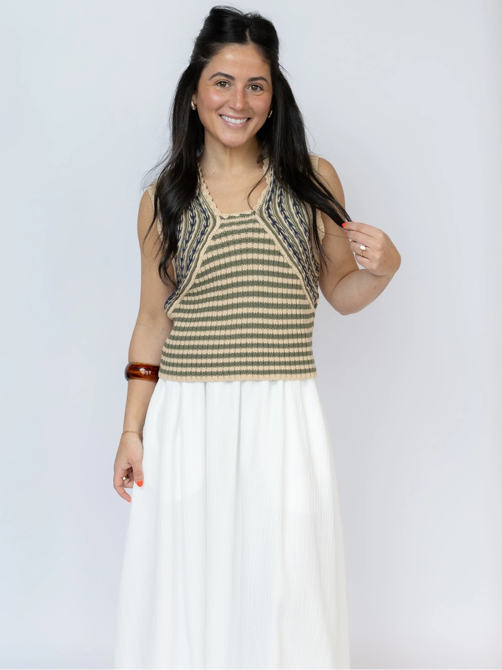 Mona Stripe Sweater Tank